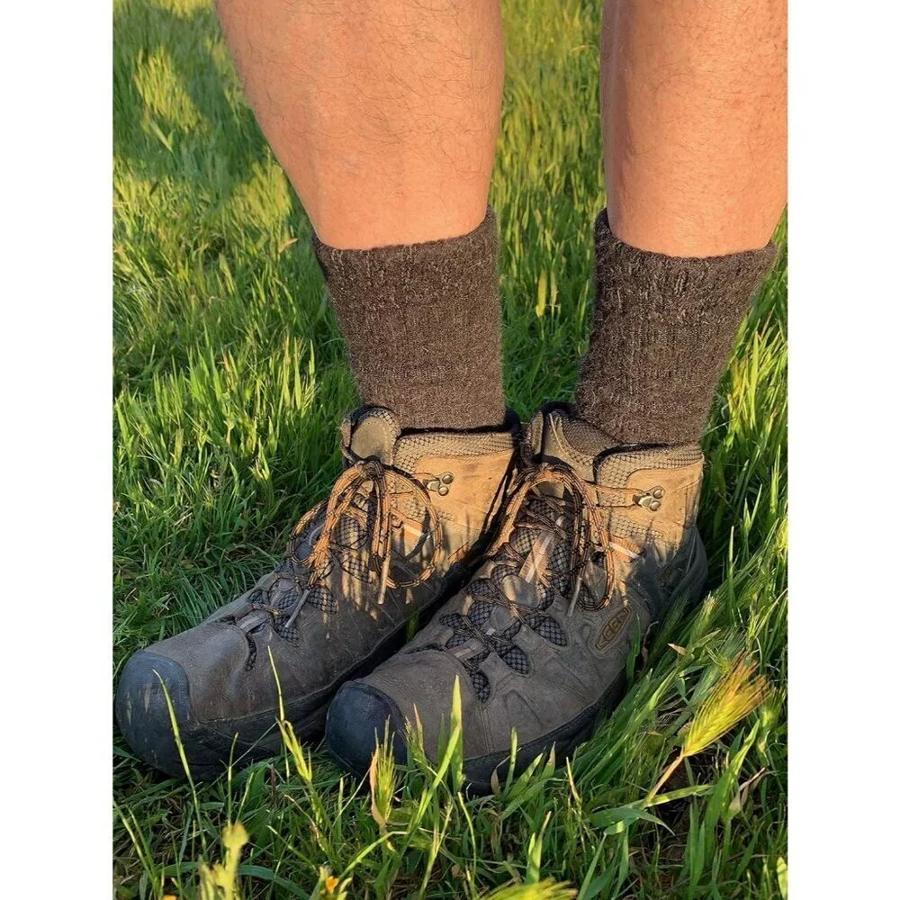 Unisex Black Heather 47 % Alpaca Wool 38%  Toasty Toes  Ultimate Alpaca Socks